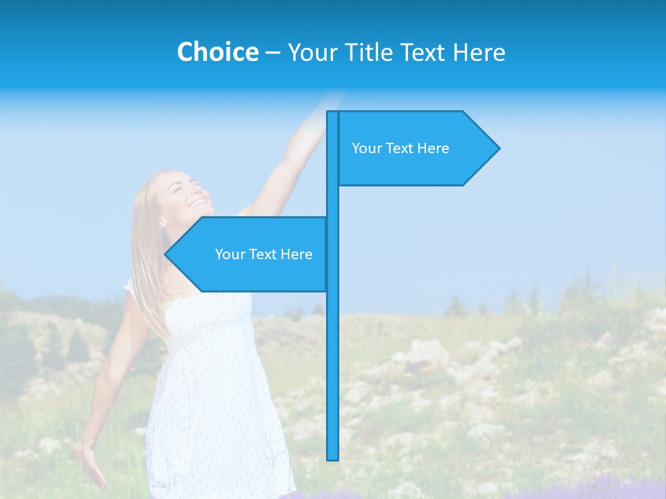 Outdoors Purple Meadow PowerPoint Template