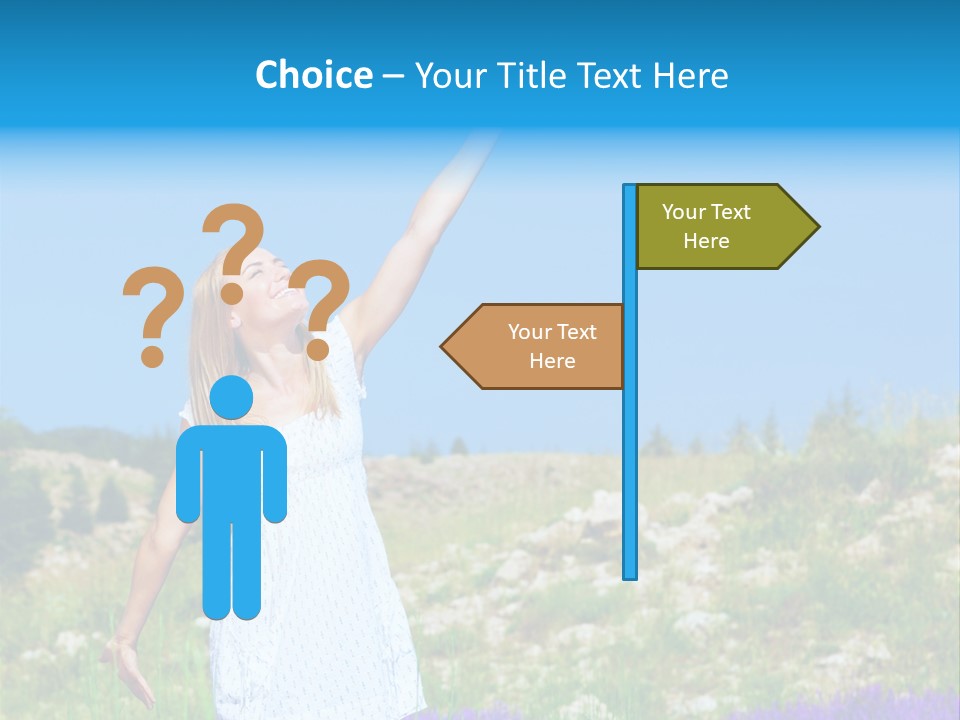 Outdoors Purple Meadow PowerPoint Template