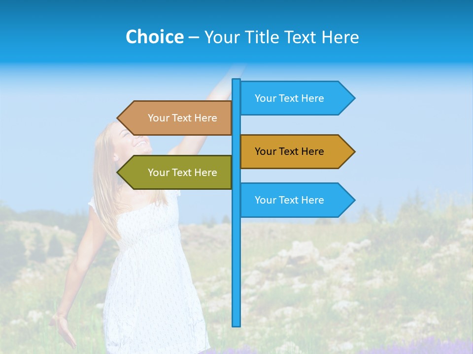 Outdoors Purple Meadow PowerPoint Template