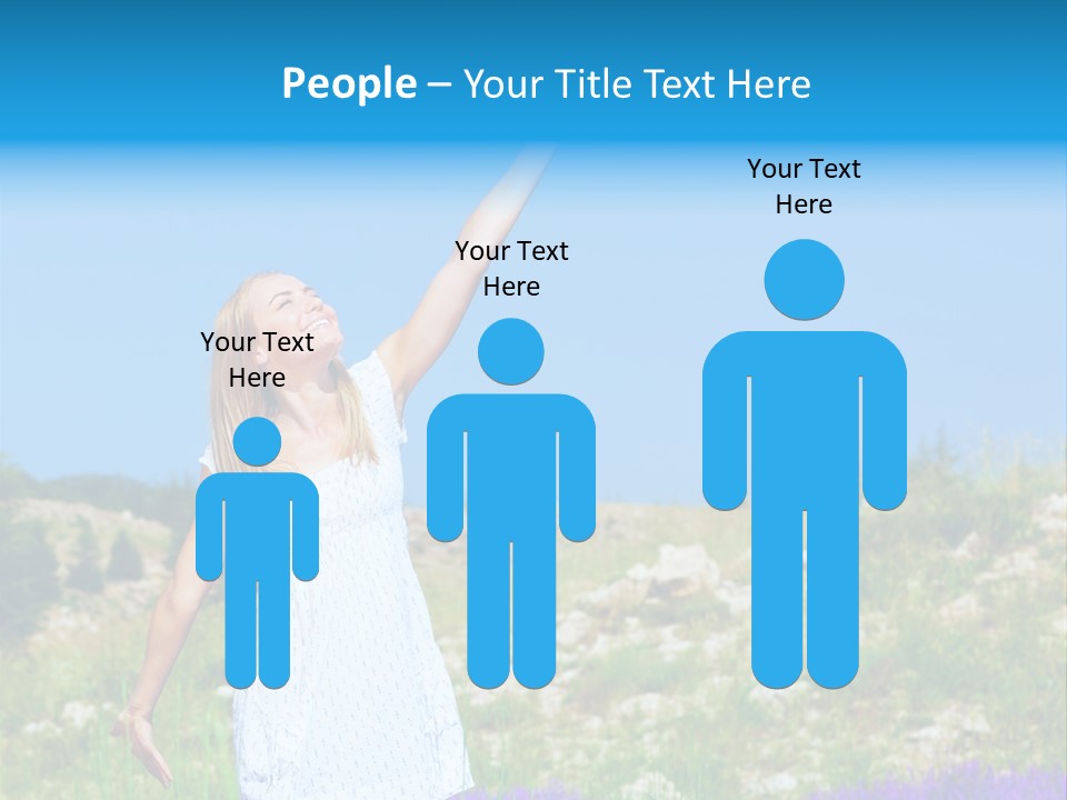 Outdoors Purple Meadow PowerPoint Template