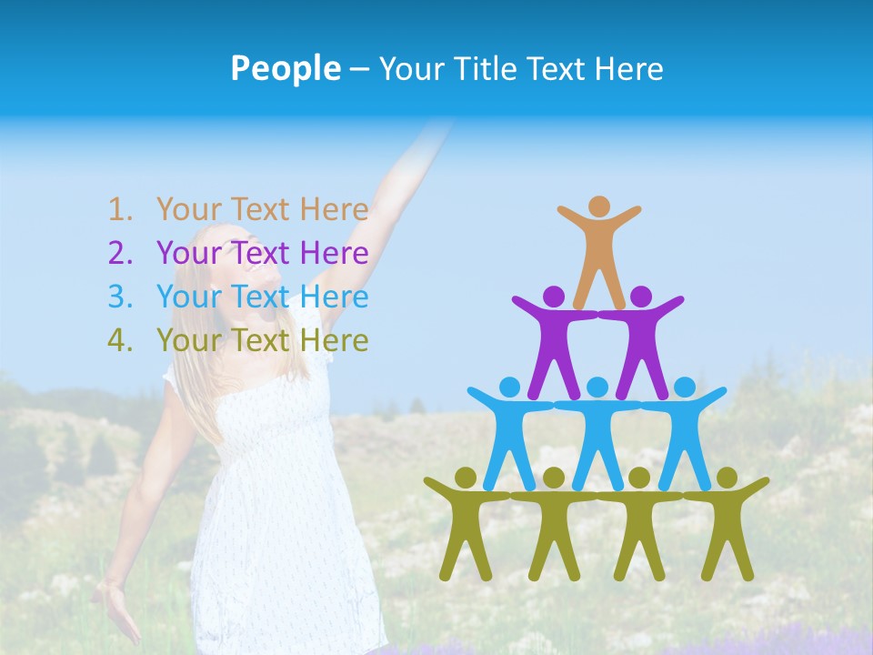 Outdoors Purple Meadow PowerPoint Template