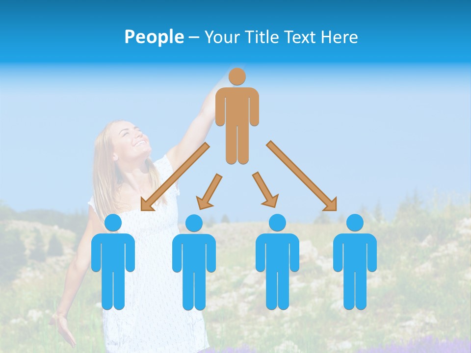 Outdoors Purple Meadow PowerPoint Template