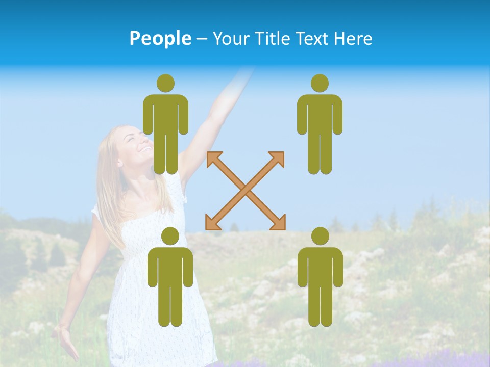 Outdoors Purple Meadow PowerPoint Template