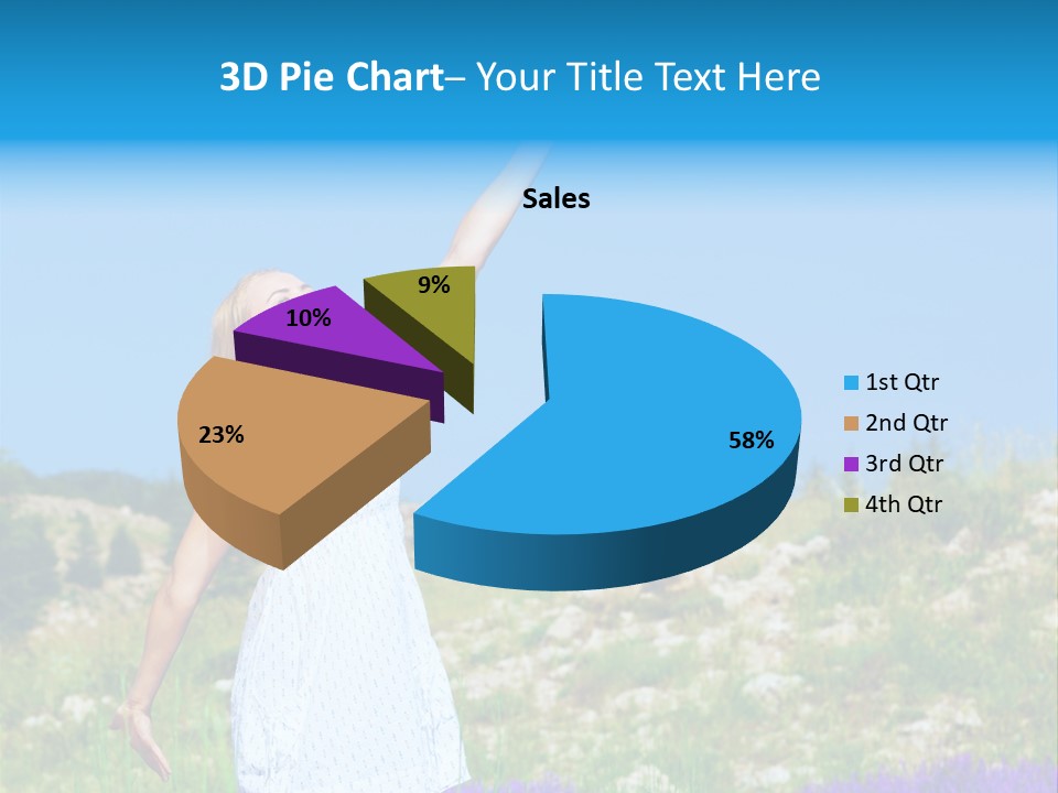 Outdoors Purple Meadow PowerPoint Template