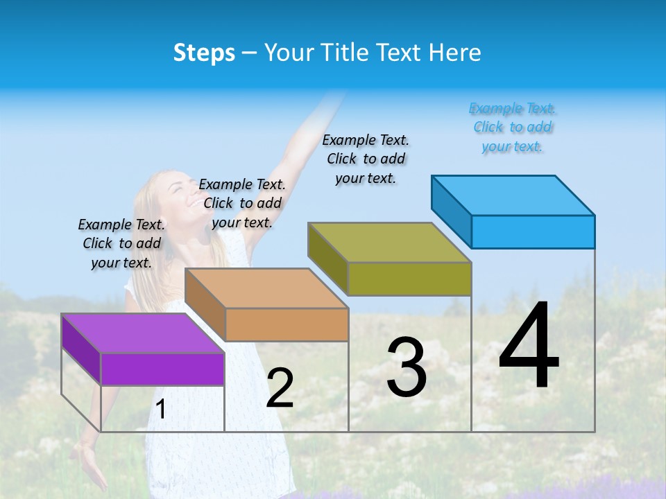 Outdoors Purple Meadow PowerPoint Template