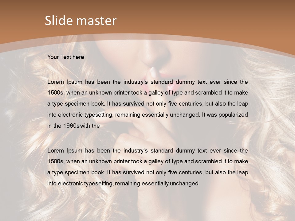 Make Up Beauty Blue Eyes PowerPoint Template