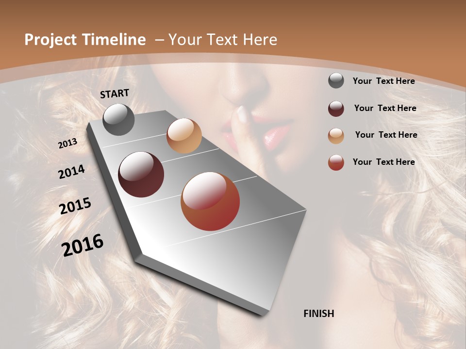 Make Up Beauty Blue Eyes PowerPoint Template