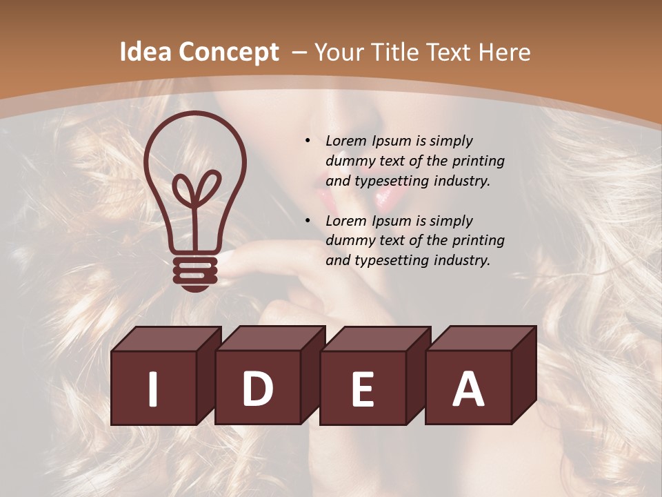 Make Up Beauty Blue Eyes PowerPoint Template