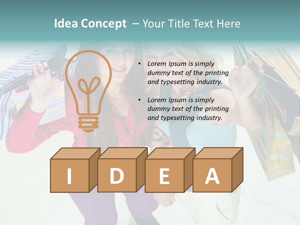 Hold Shopper Shop PowerPoint Template