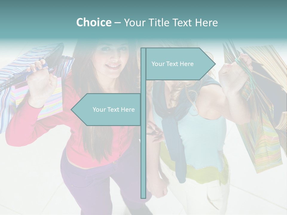 Hold Shopper Shop PowerPoint Template