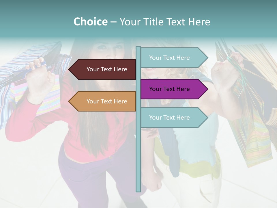 Hold Shopper Shop PowerPoint Template