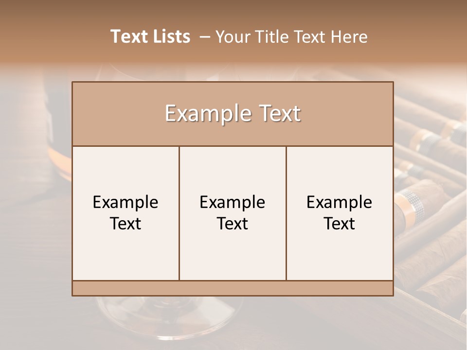 Scotch Brandy Reflection PowerPoint Template