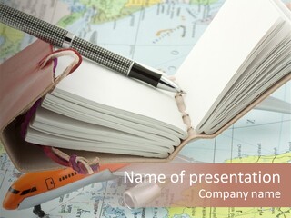 Voyager Notes Carnet De Voyages PowerPoint Template