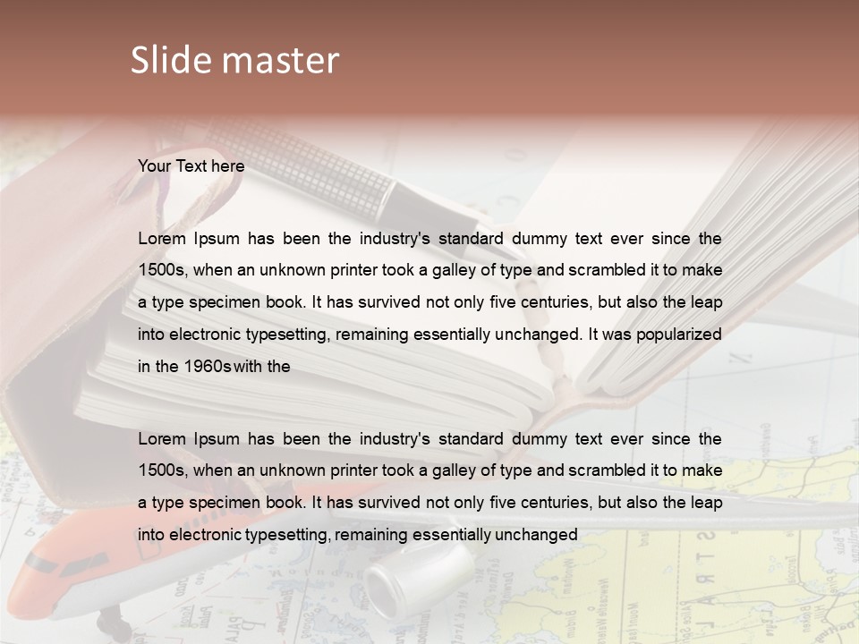 Voyager Notes Carnet De Voyages PowerPoint Template