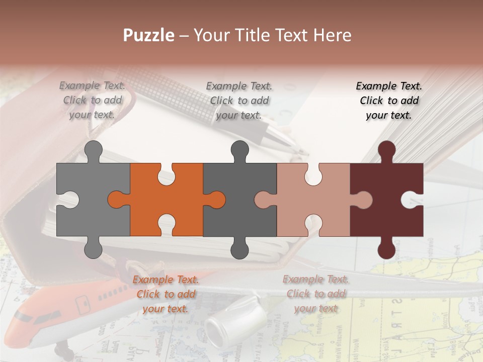 Voyager Notes Carnet De Voyages PowerPoint Template