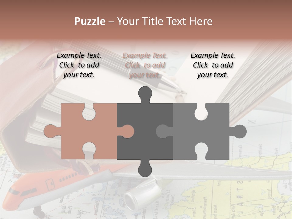 Voyager Notes Carnet De Voyages PowerPoint Template