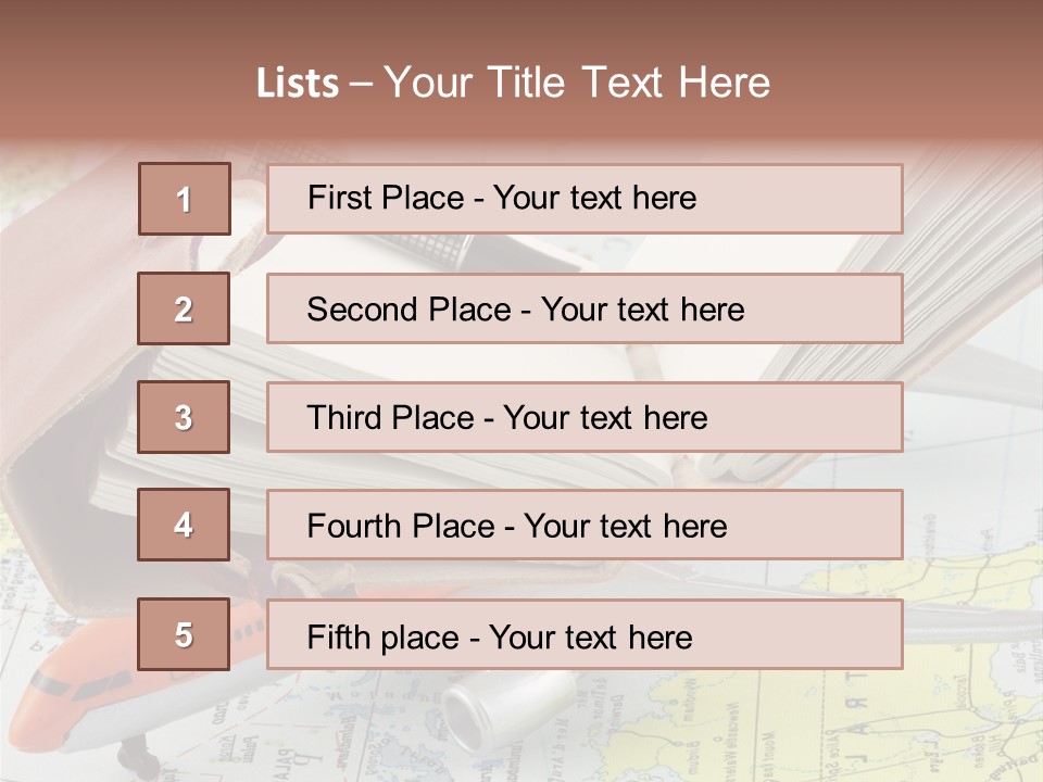 Voyager Notes Carnet De Voyages PowerPoint Template