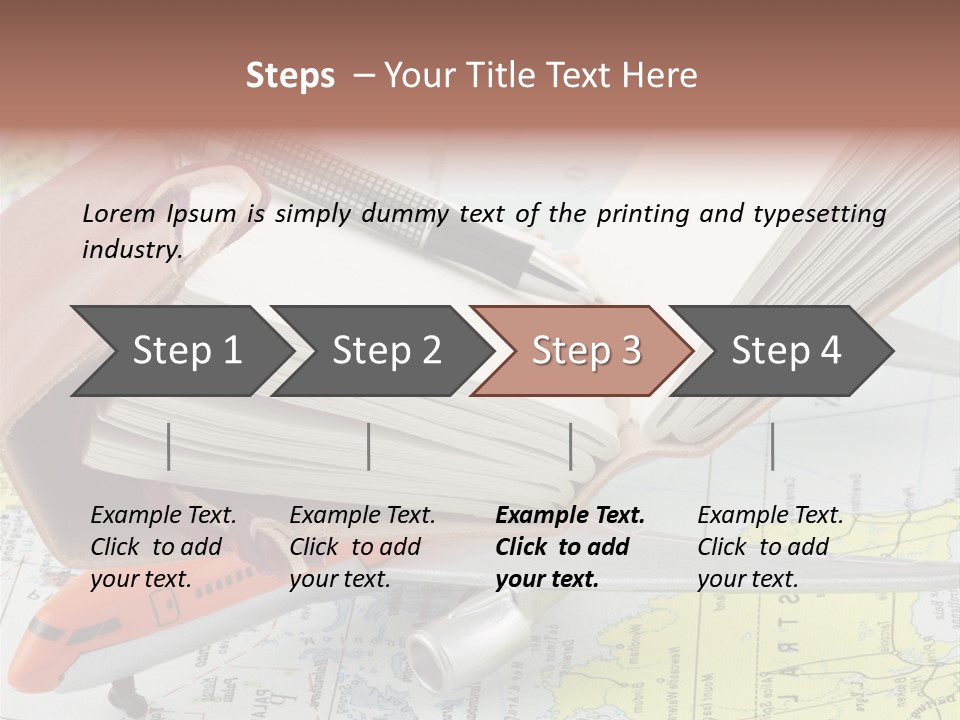 Voyager Notes Carnet De Voyages PowerPoint Template