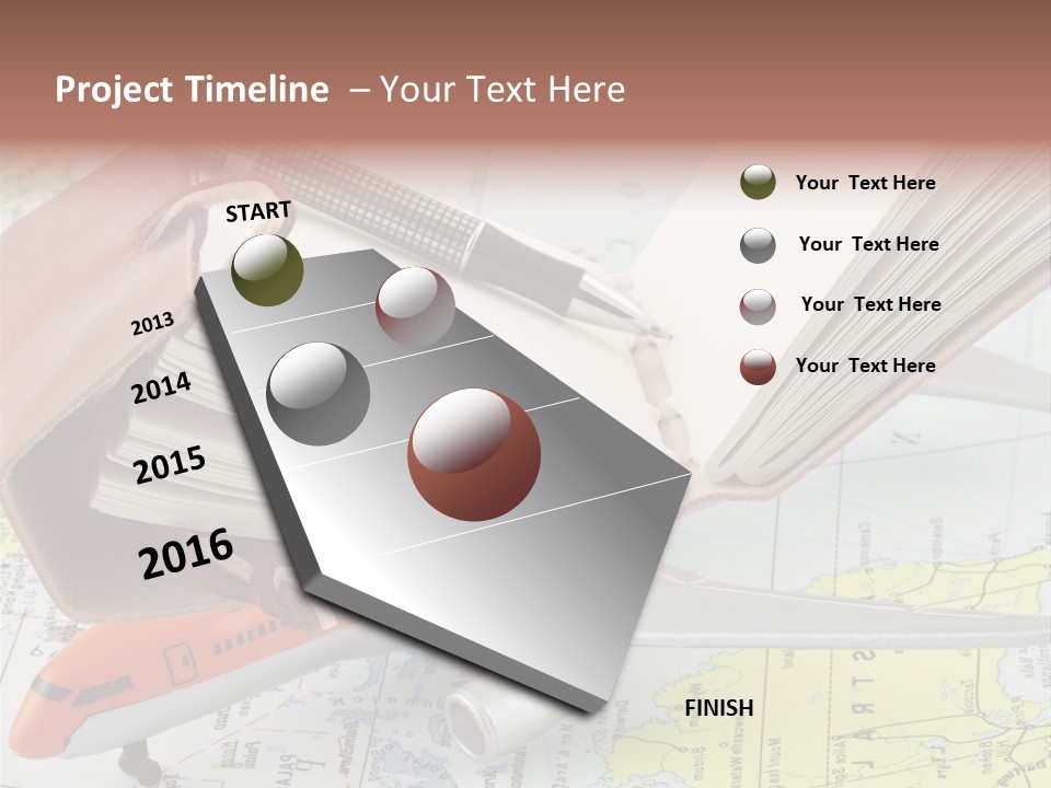 Voyager Notes Carnet De Voyages PowerPoint Template