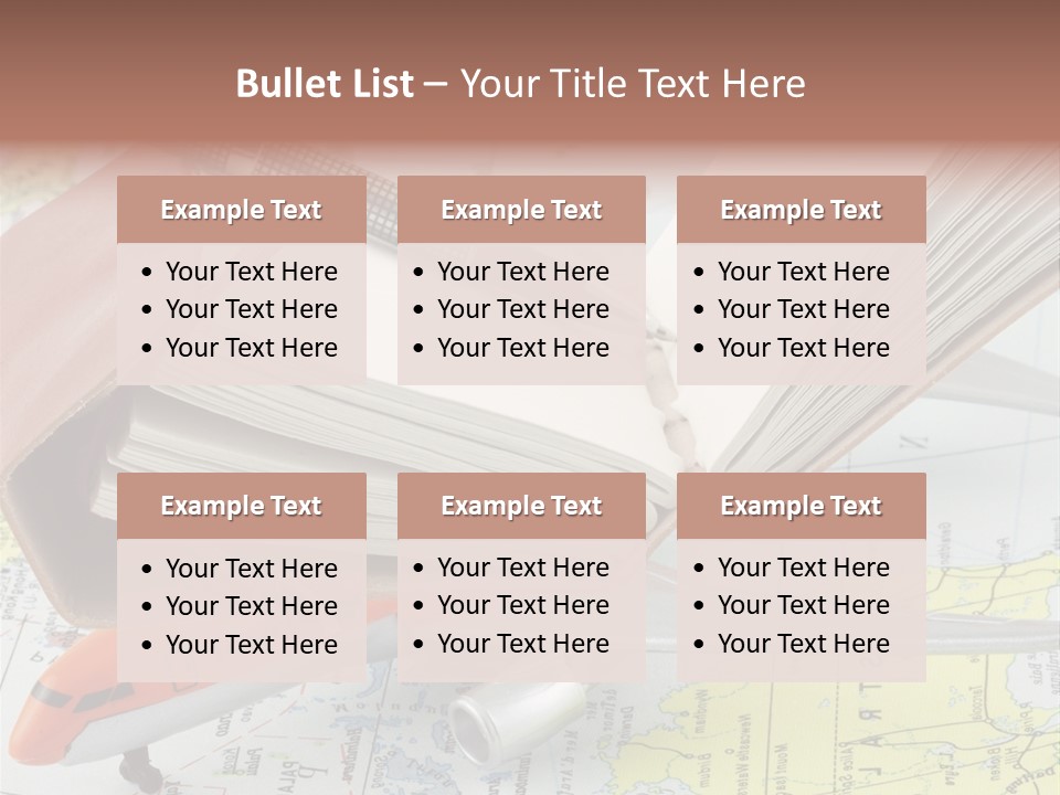 Voyager Notes Carnet De Voyages PowerPoint Template