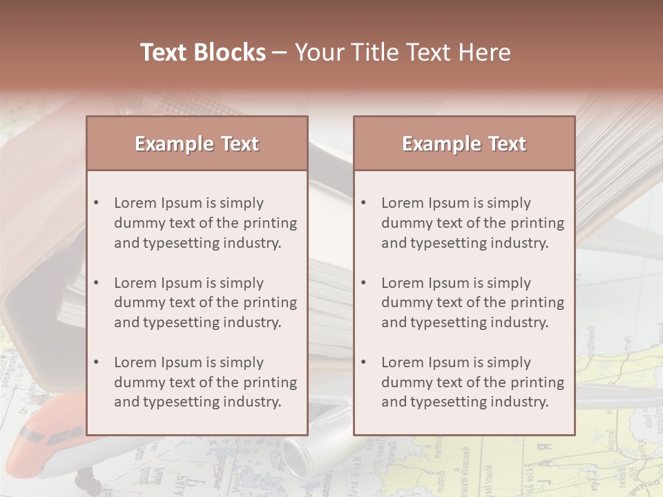 Voyager Notes Carnet De Voyages PowerPoint Template