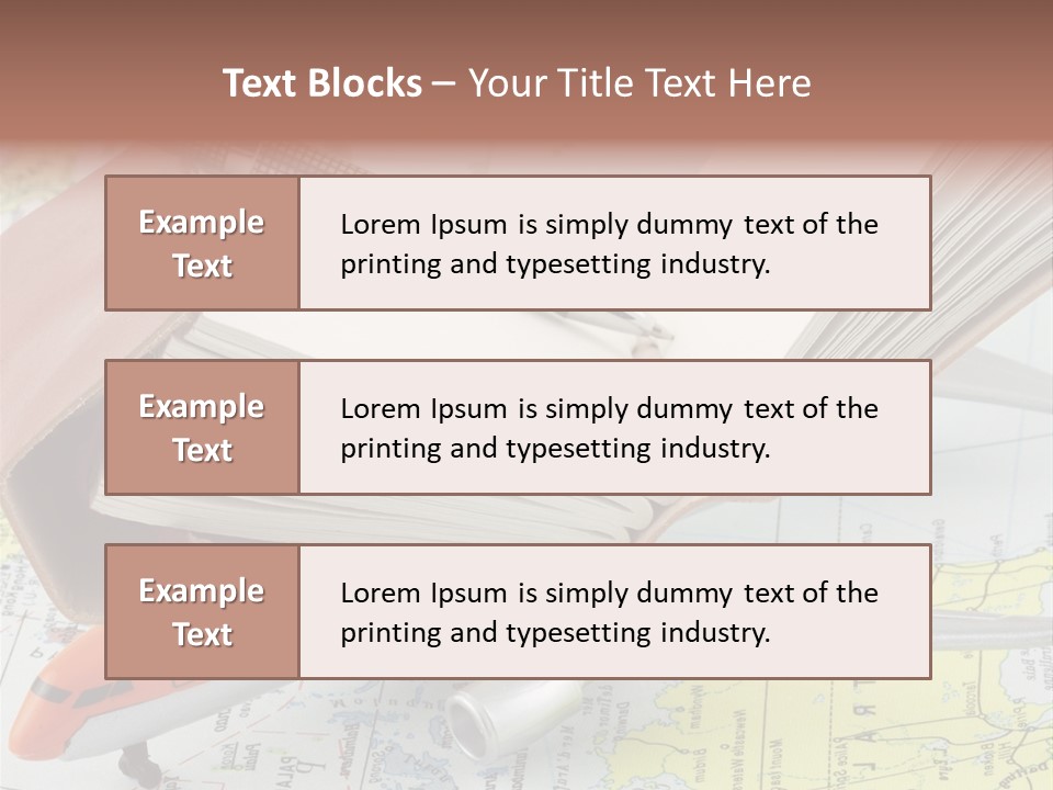 Voyager Notes Carnet De Voyages PowerPoint Template