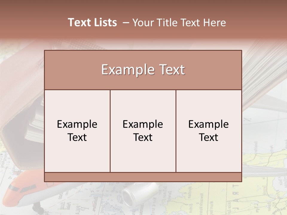 Voyager Notes Carnet De Voyages PowerPoint Template