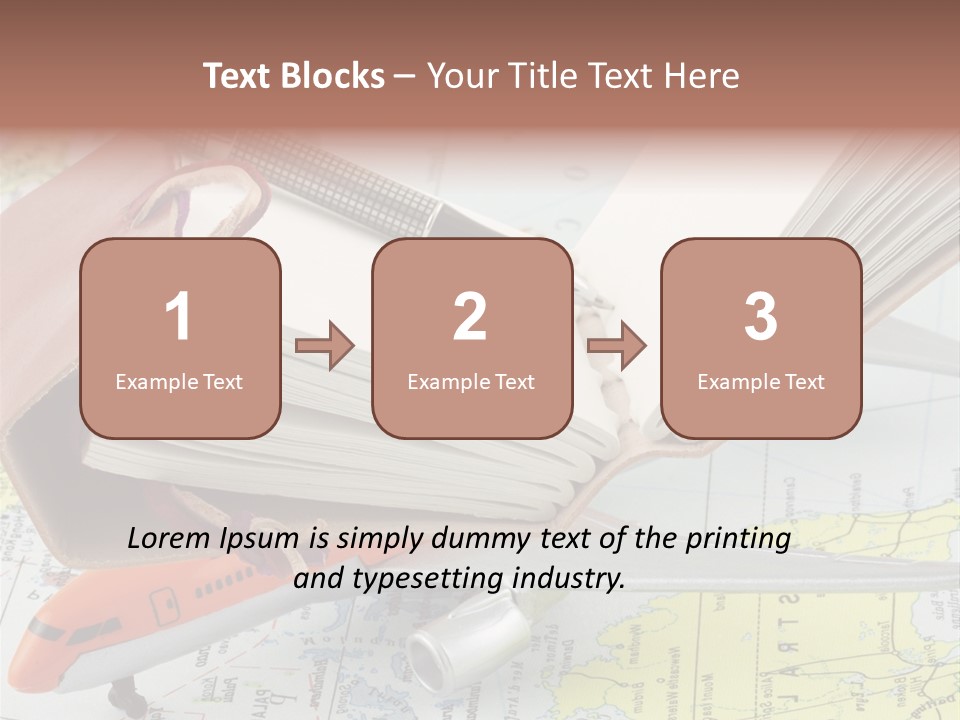 Voyager Notes Carnet De Voyages PowerPoint Template