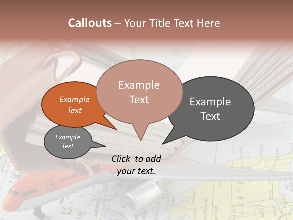 Voyager Notes Carnet De Voyages PowerPoint Template