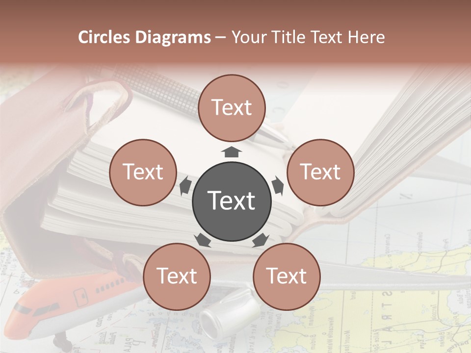 Voyager Notes Carnet De Voyages PowerPoint Template