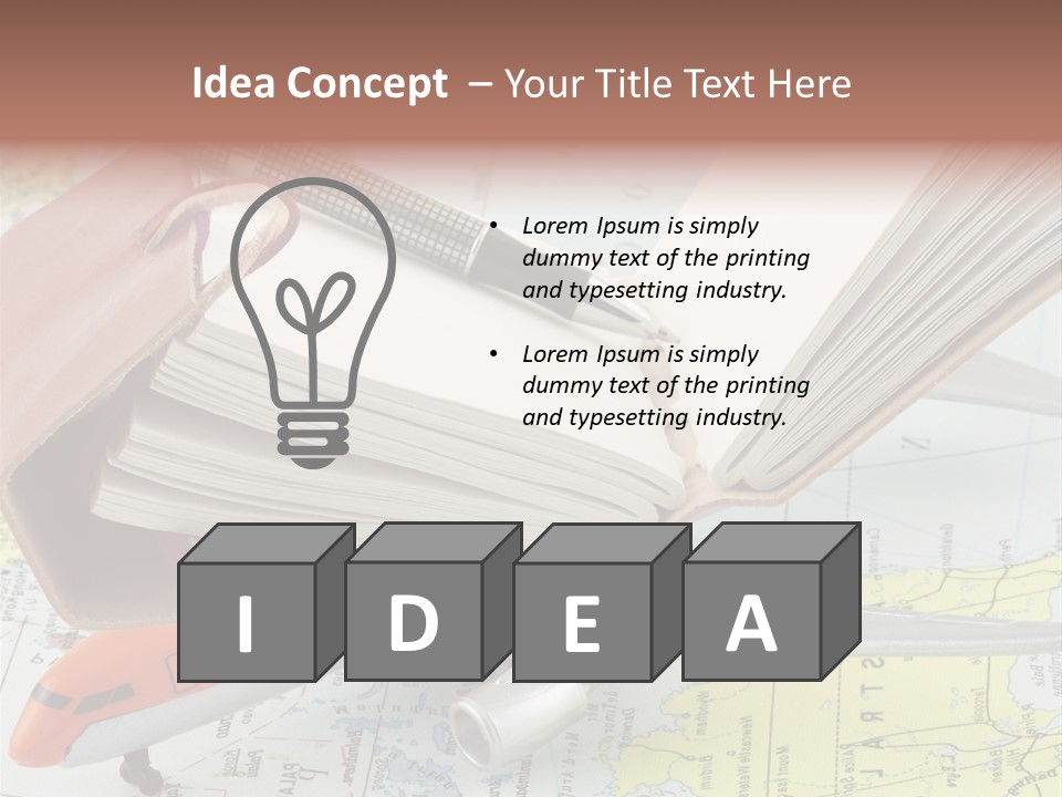 Voyager Notes Carnet De Voyages PowerPoint Template