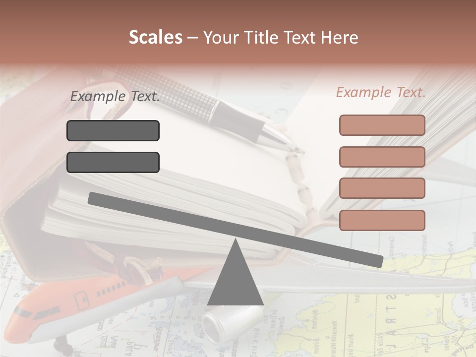 Voyager Notes Carnet De Voyages PowerPoint Template
