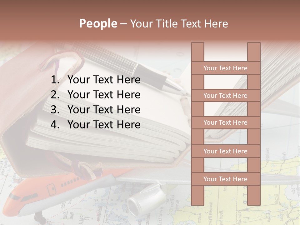 Voyager Notes Carnet De Voyages PowerPoint Template