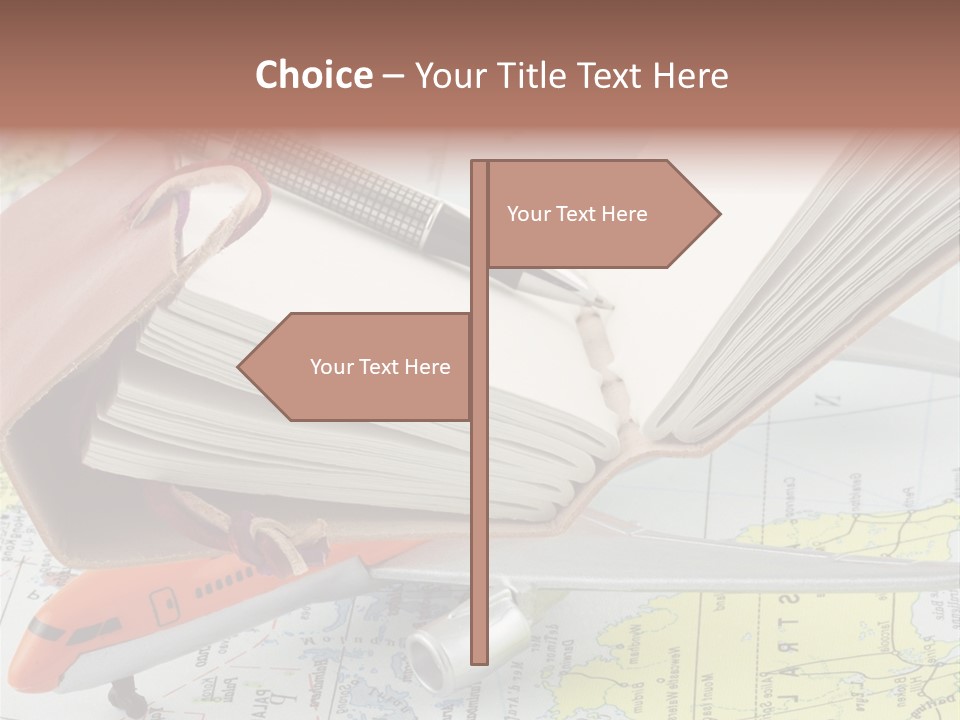 Voyager Notes Carnet De Voyages PowerPoint Template