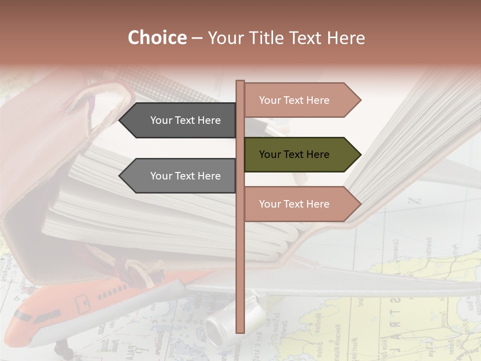 Voyager Notes Carnet De Voyages PowerPoint Template
