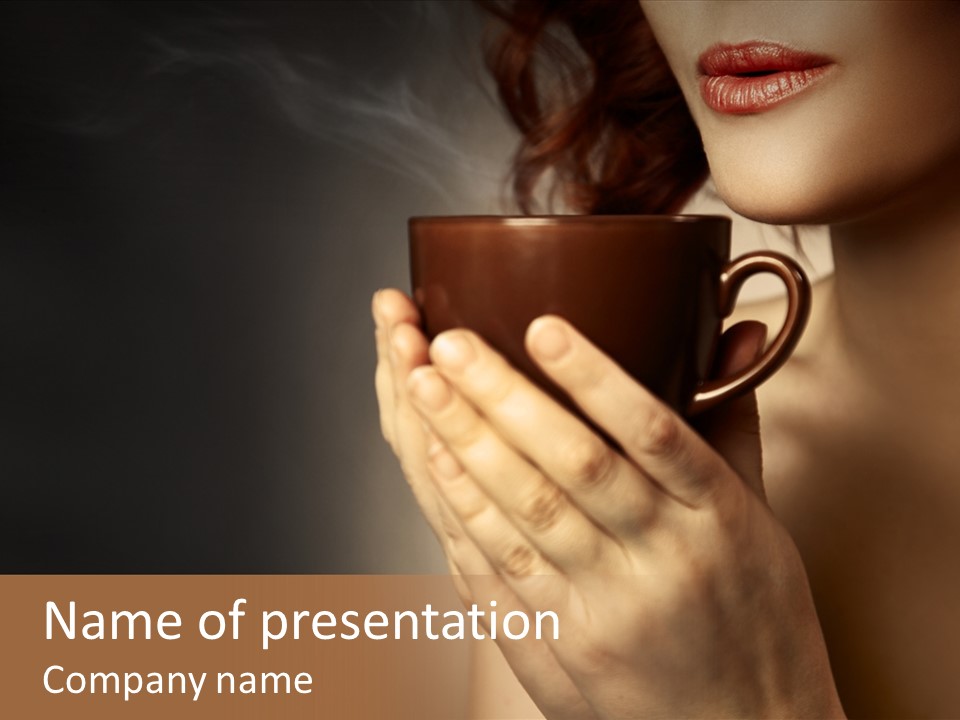 Cup Sensual Closeup PowerPoint Template