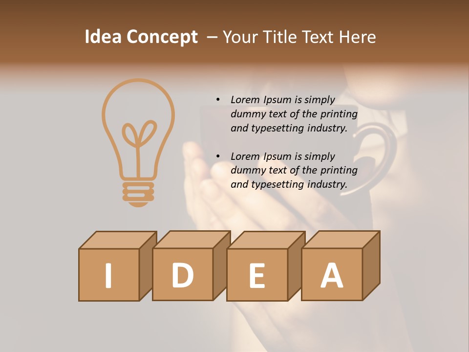 Cup Sensual Closeup PowerPoint Template