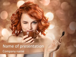 Close Portrait Beauty PowerPoint Template