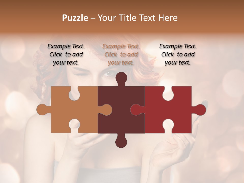 Close Portrait Beauty PowerPoint Template