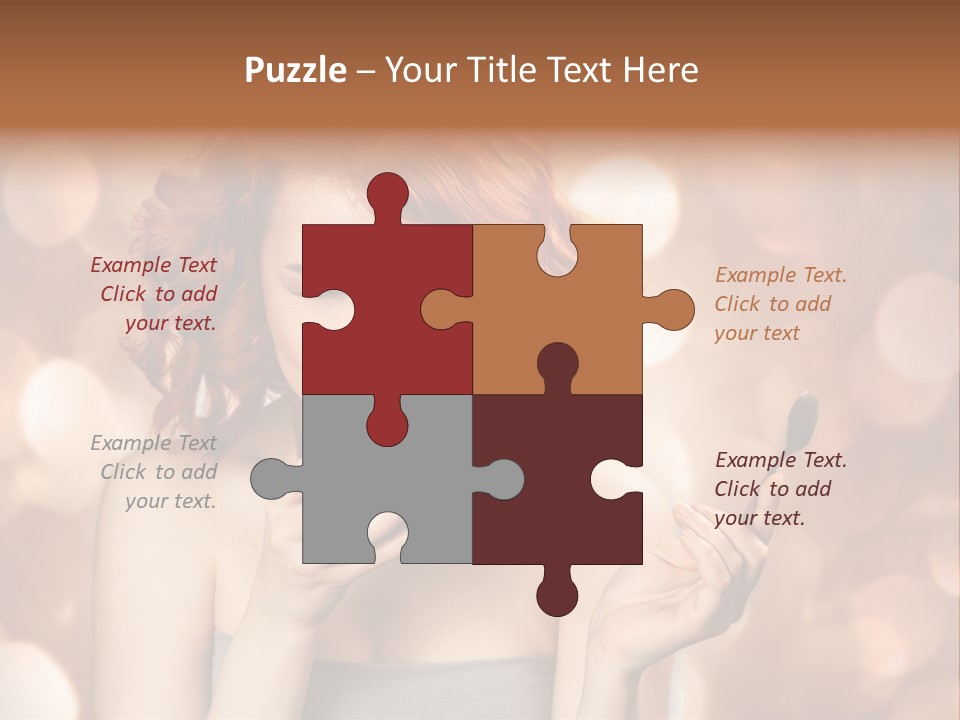 Close Portrait Beauty PowerPoint Template