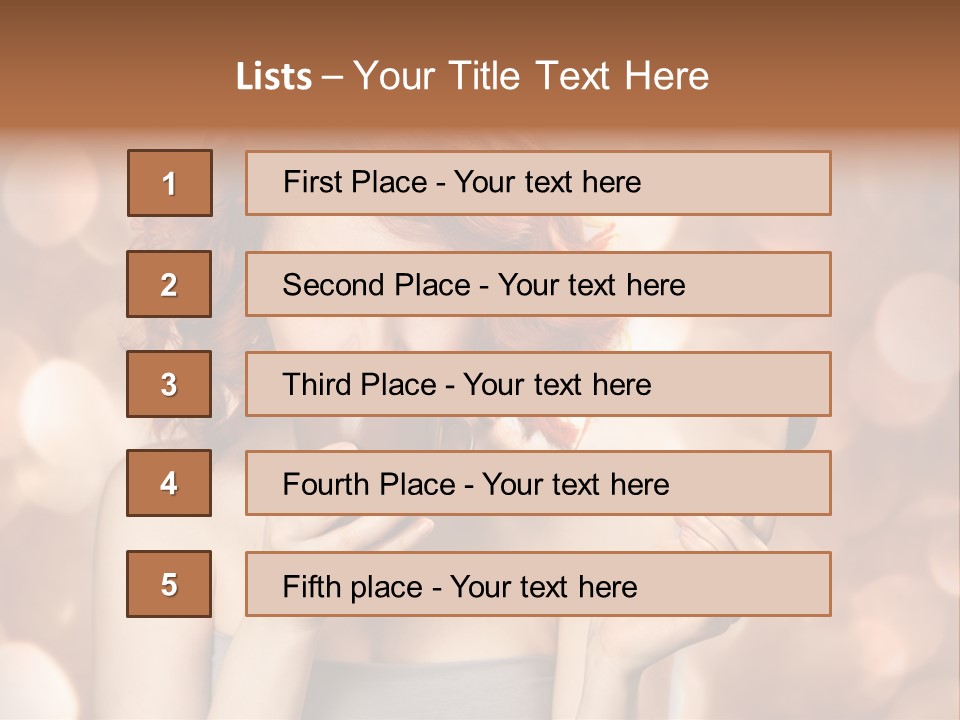 Close Portrait Beauty PowerPoint Template