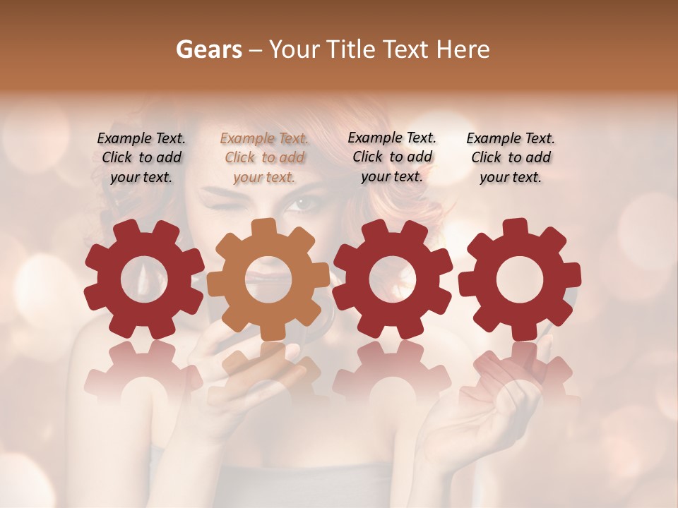 Close Portrait Beauty PowerPoint Template