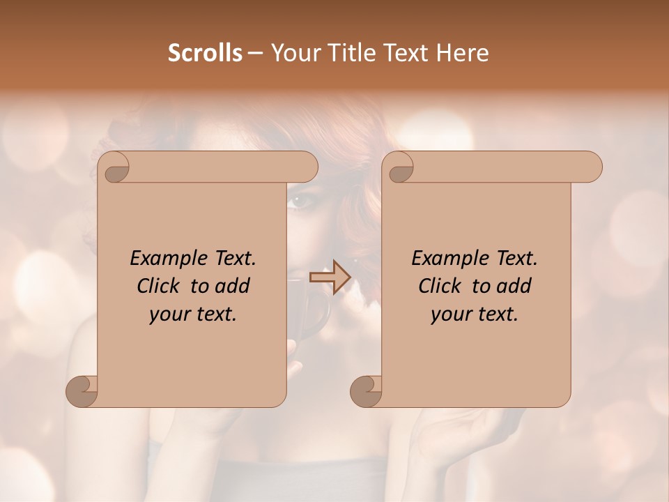 Close Portrait Beauty PowerPoint Template