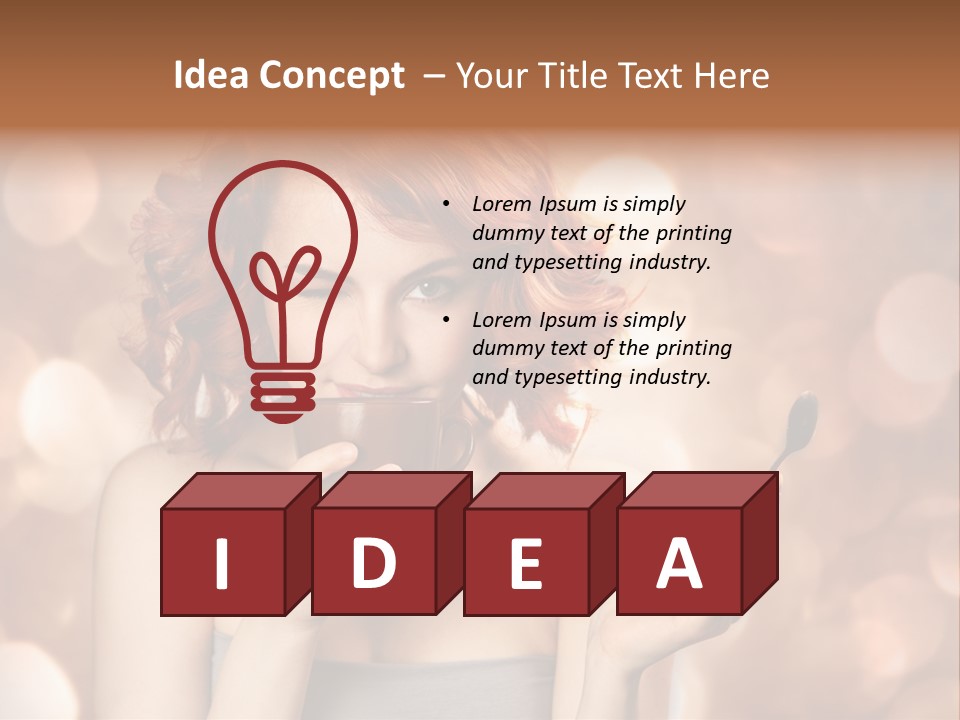 Close Portrait Beauty PowerPoint Template