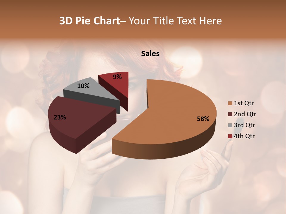 Close Portrait Beauty PowerPoint Template