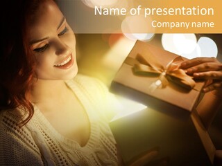 Beautiful Female Fairy PowerPoint Template