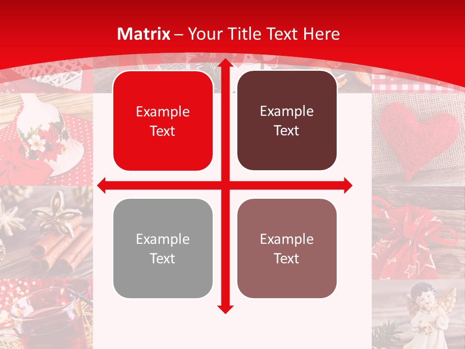 Weihnachtsschmuck Weihnachtsengel Rote PowerPoint Template