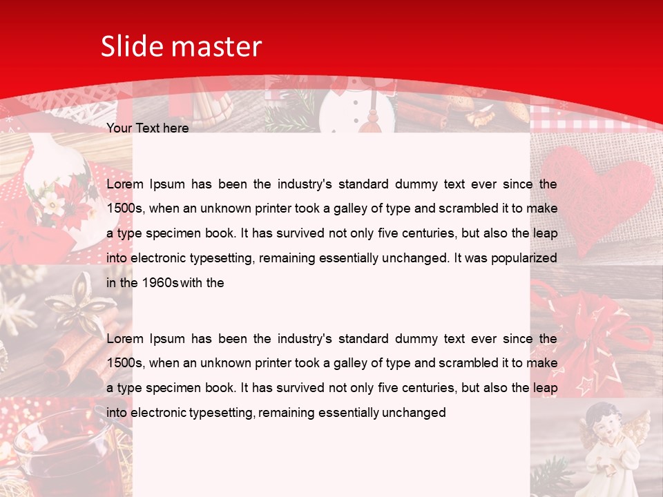 Weihnachtsschmuck Weihnachtsengel Rote PowerPoint Template