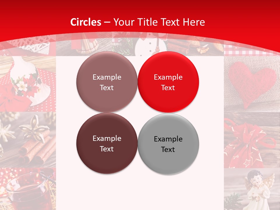 Weihnachtsschmuck Weihnachtsengel Rote PowerPoint Template