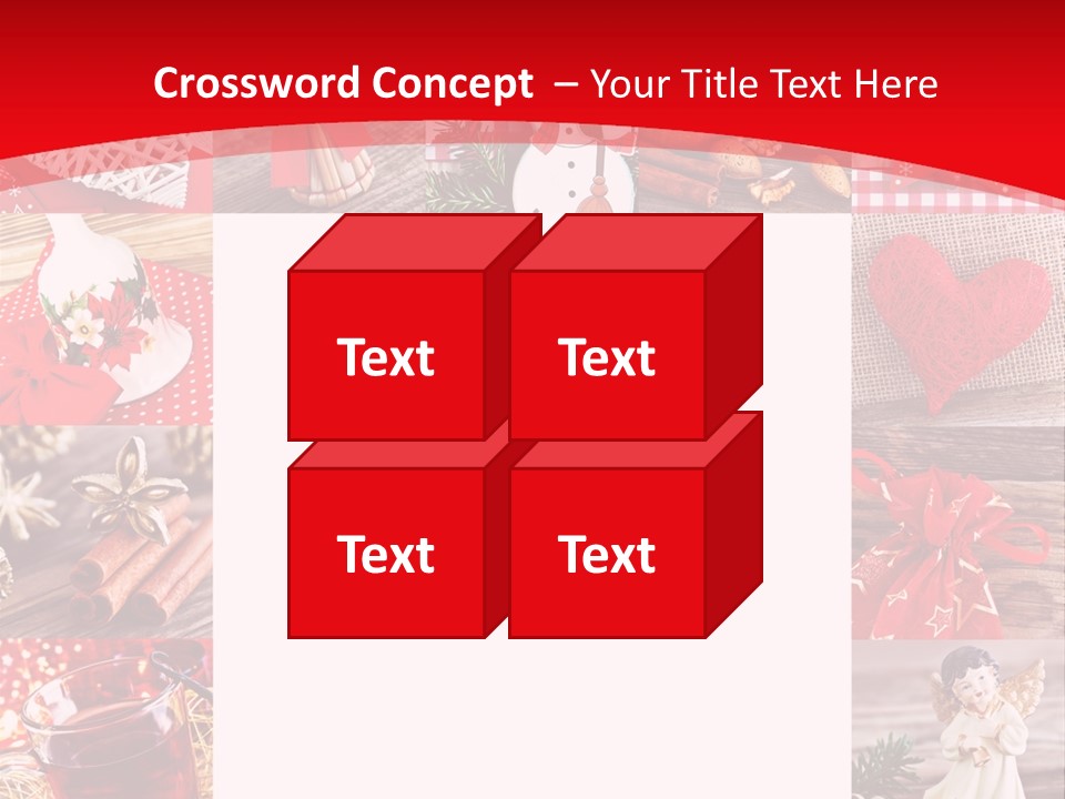 Weihnachtsschmuck Weihnachtsengel Rote PowerPoint Template